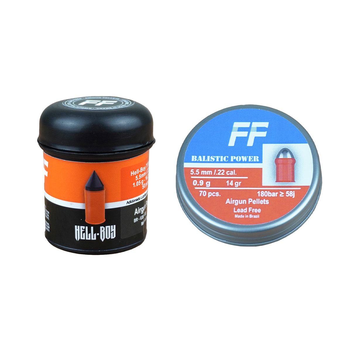 Kit 2 Chumbinhos Hell-boy e Balistic Power 5.5mm – FF - Tubarão Center