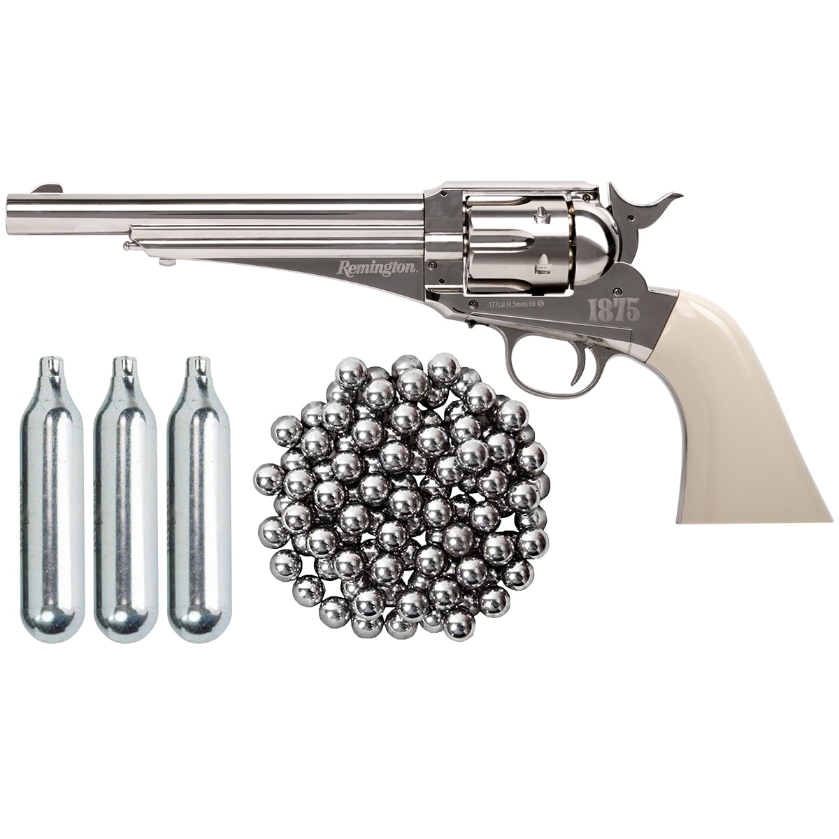 Revolver Co2 Remington Rr1875 4.5mm - Crosman + 3 Cilindros +